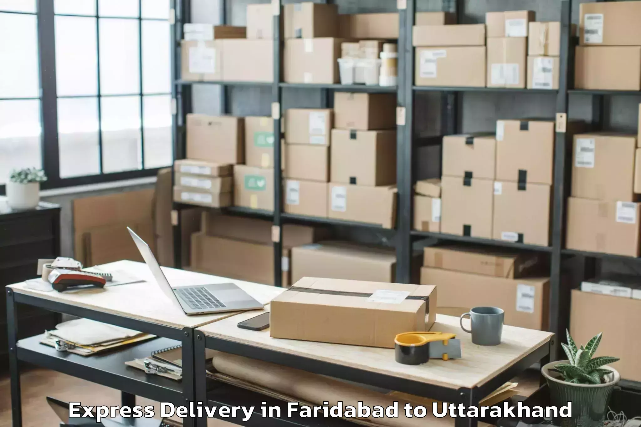 Top Faridabad to Mussoorie Express Delivery Available